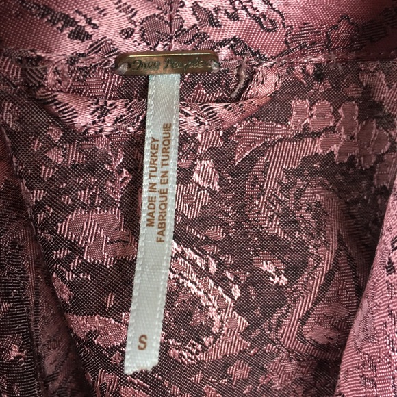 💕Free People Jacquard Paisley Pink Blazer Size Small💕‼️ - Picture 7 of 11